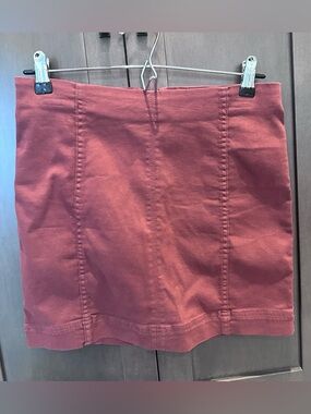 Jolt Rust Red Mini Skirt